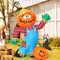GOOSH 6 FT Thanksgiving Inflatable Decorations Crow Fall Harvest Pumpkin Scarecrow with Built-in LED Lights